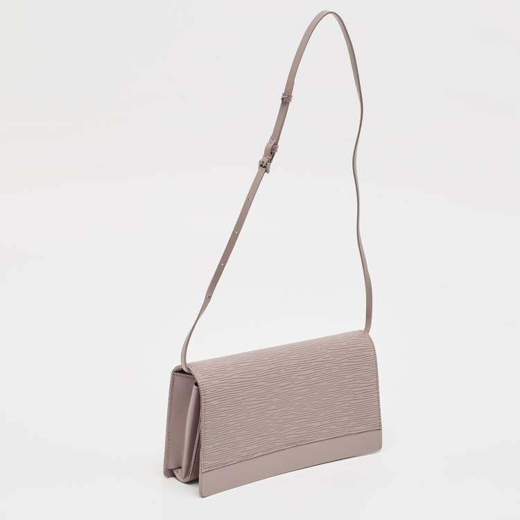 Pre Owned Louis Vuitton Lilac Epi Leather Honfleur Clutch Bag