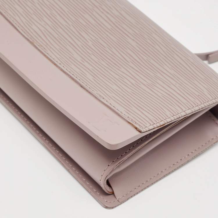 Pre Owned Louis Vuitton Lilac Epi Leather Honfleur Clutch Bag