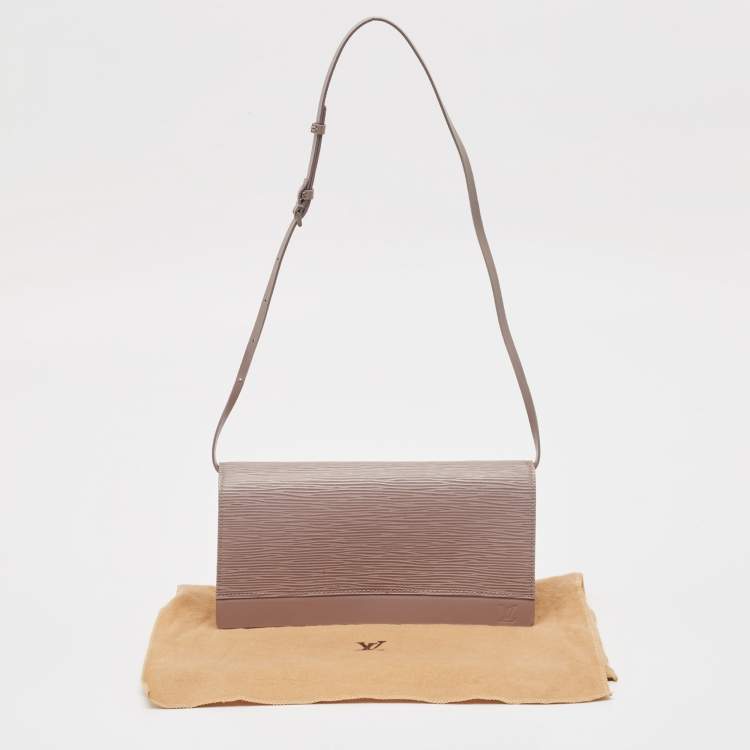 Pre Owned Louis Vuitton Lilac Epi Leather Honfleur Clutch Bag