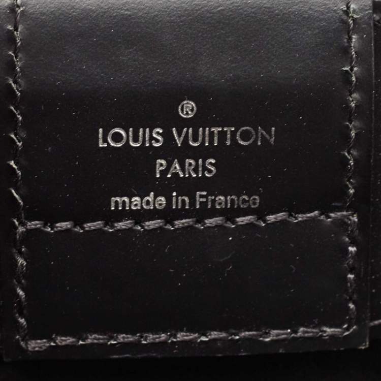 Pre Owned Louis Vuitton Black Epi Leather Kleber MM Bag