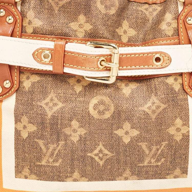 Pre Owned Louis Vuitton Brown Monogram Canvas Tisse Rayures PM Bag