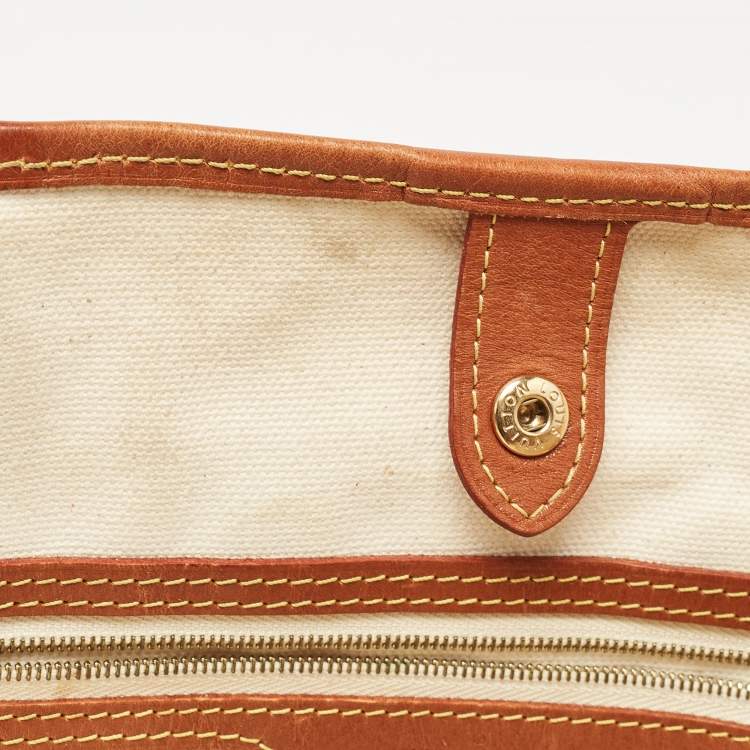 Pre Owned Louis Vuitton Brown Monogram Canvas Tisse Rayures PM Bag