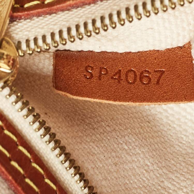 Pre Owned Louis Vuitton Brown Monogram Canvas Tisse Rayures PM Bag