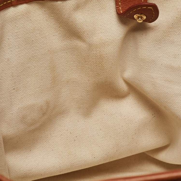 Pre Owned Louis Vuitton Brown Monogram Canvas Tisse Rayures PM Bag