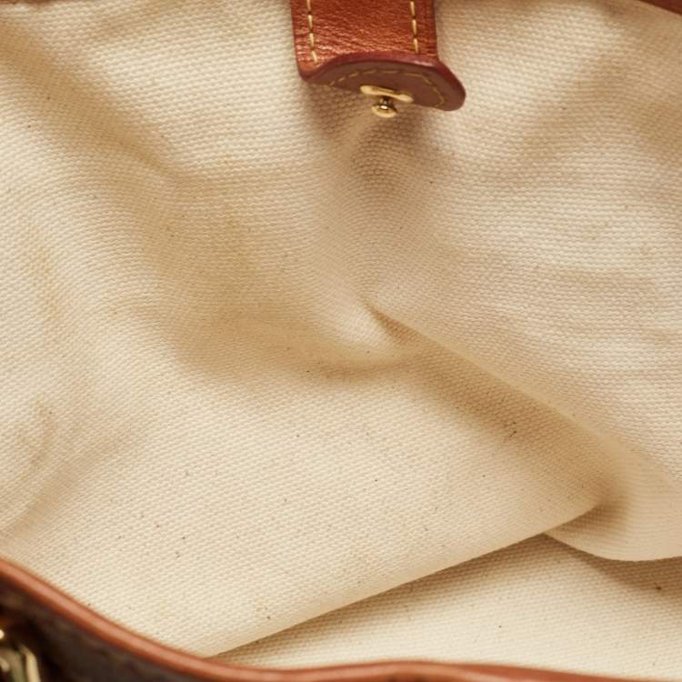 Pre Owned Louis Vuitton Brown Monogram Canvas Tisse Rayures PM Bag