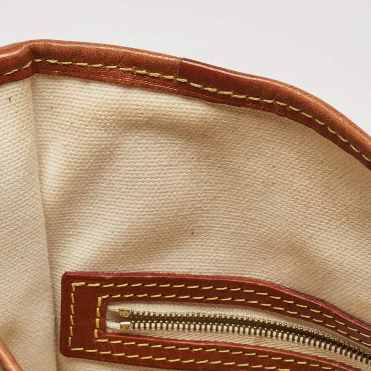 Pre Owned Louis Vuitton Brown Monogram Canvas Tisse Rayures PM Bag