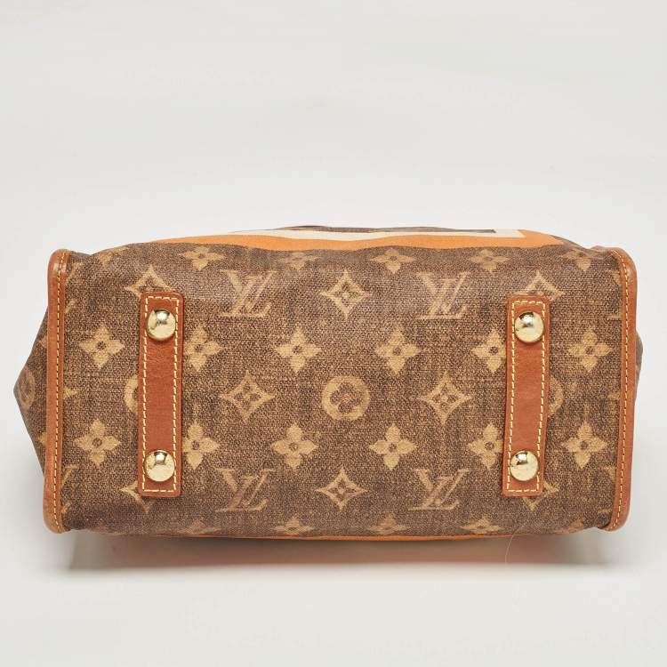 Pre Owned Louis Vuitton Brown Monogram Canvas Tisse Rayures PM Bag