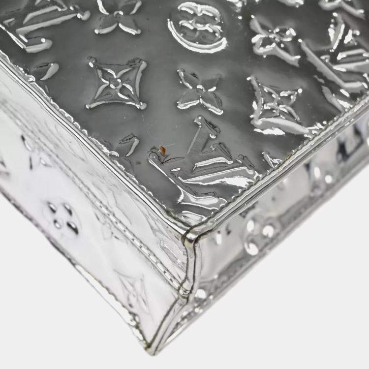 Pre Owned Louis Vuitton Silver Monogram Miroir Sac Plat Handbag