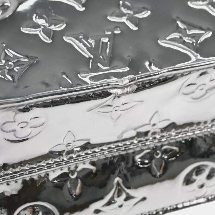 Pre Owned Louis Vuitton Silver Monogram Miroir Sac Plat Handbag