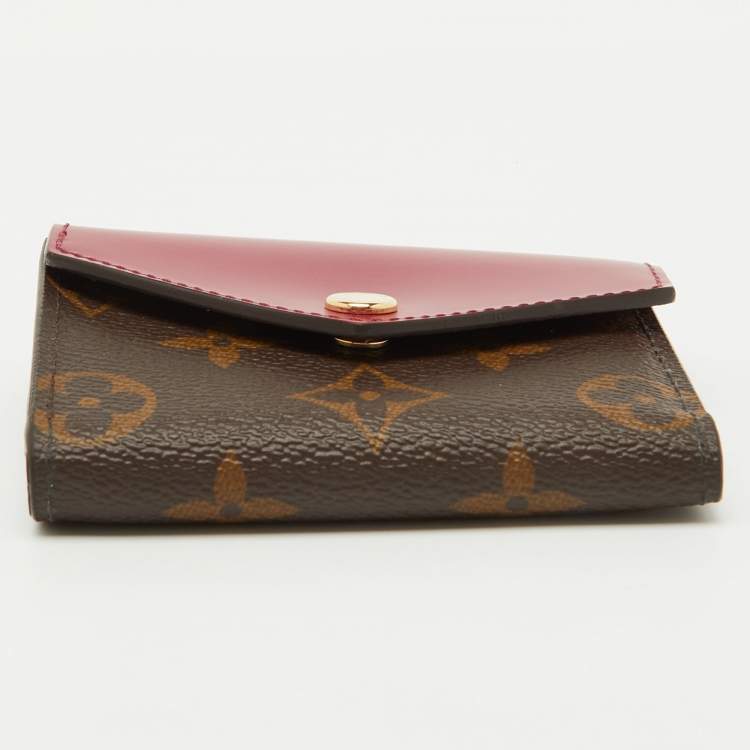 Pre Owned Louis Vuitton Fuchsia Monogram Canvas and Leather Zoe Wallet