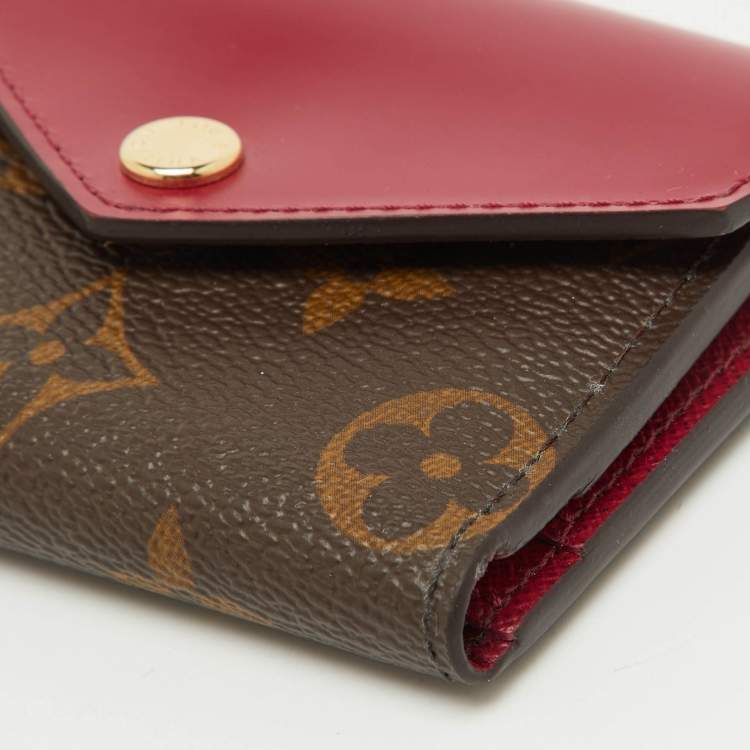 Pre Owned Louis Vuitton Fuchsia Monogram Canvas and Leather Zoe Wallet