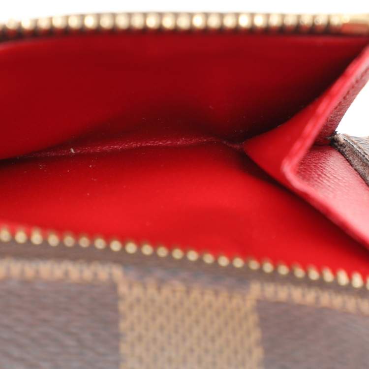 Pre Owned Louis Vuitton Damier Ebene Canvas Koala Wallet