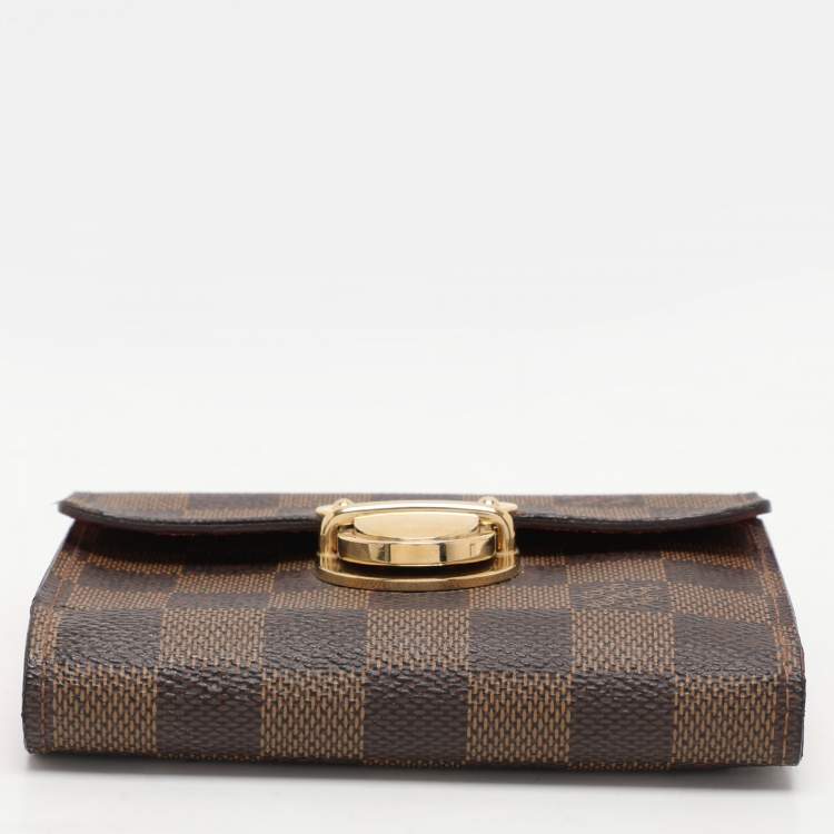 Pre Owned Louis Vuitton Damier Ebene Canvas Koala Wallet