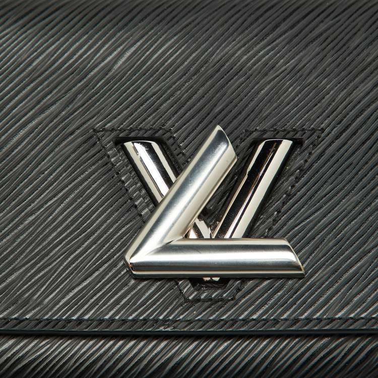 Pre Owned Louis Vuitton Black Epi Leather Twist Wallet on Chain