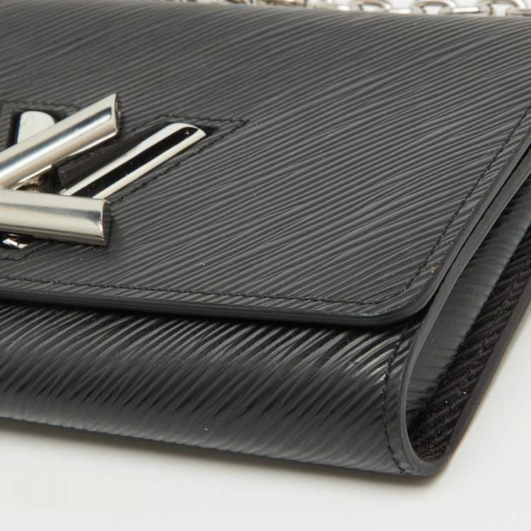 Pre Owned Louis Vuitton Black Epi Leather Twist Wallet on Chain