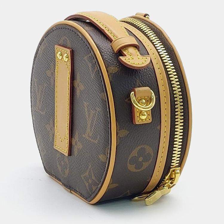 Pre Owned Louis Vuitton Brown Coated Canvas Monogram Mini Boite Chapeau bag