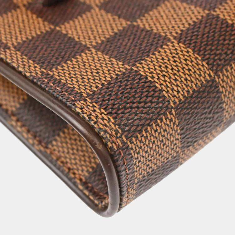 Pre Owned Louis Vuitton Damier Ebene Canvas Pochette Florentine Bum Bag