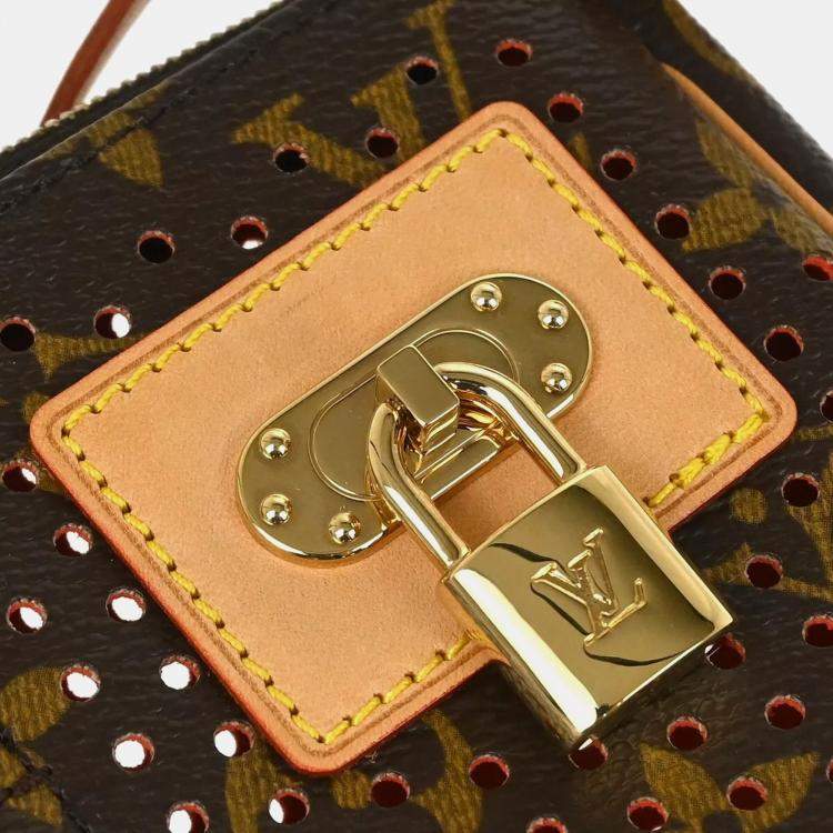 Pre Owned Louis Vuitton Brown Monogram Canvas Perforated Pochette Accessoires Handbag