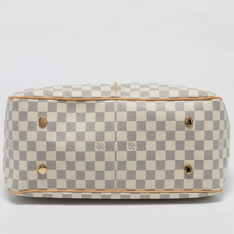 Pre Owned Louis Vuitton Damier Azur Canvas Figheri GM Bag
