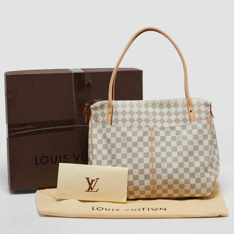 Pre Owned Louis Vuitton Damier Azur Canvas Figheri GM Bag