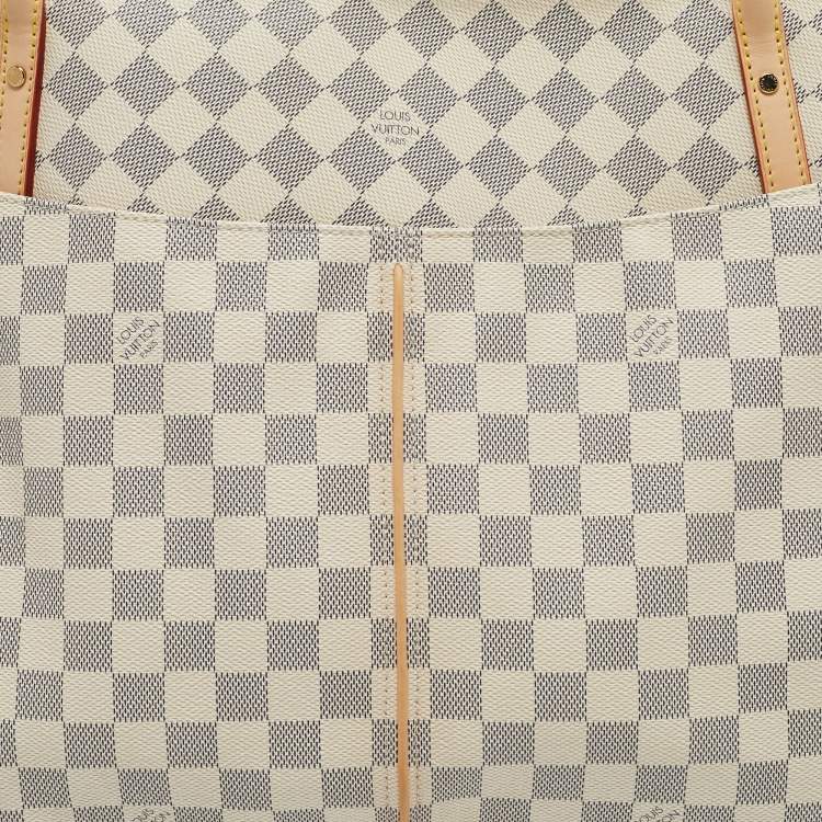 Pre Owned Louis Vuitton Damier Azur Canvas Figheri GM Bag