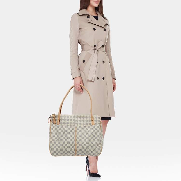 Pre Owned Louis Vuitton Damier Azur Canvas Figheri GM Bag