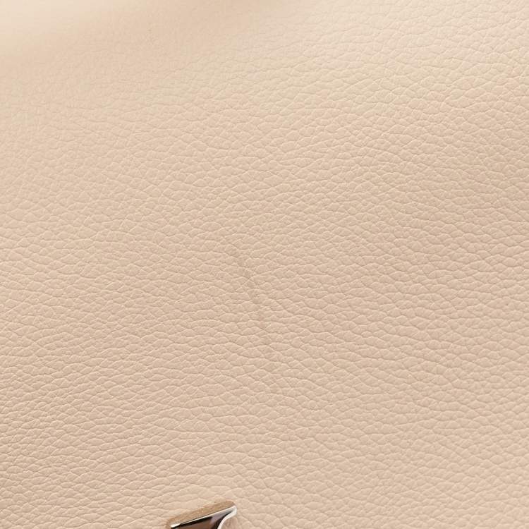 Pre Owned Louis Vuitton Blue/Beige Leather Lockme Backpack