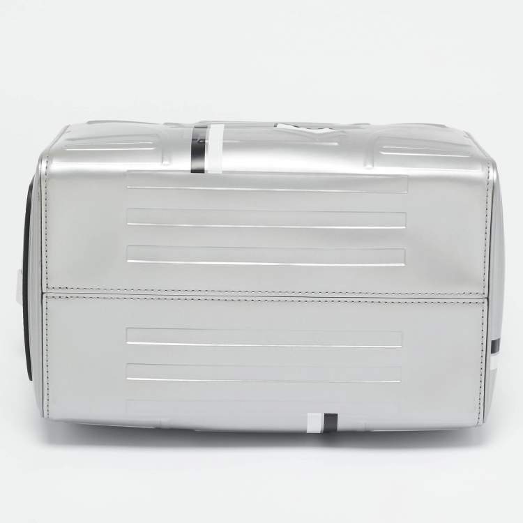 Pre Owned Louis Vuitton Silver Epi Spaceship Embossed Leather Speedy 25 Bag