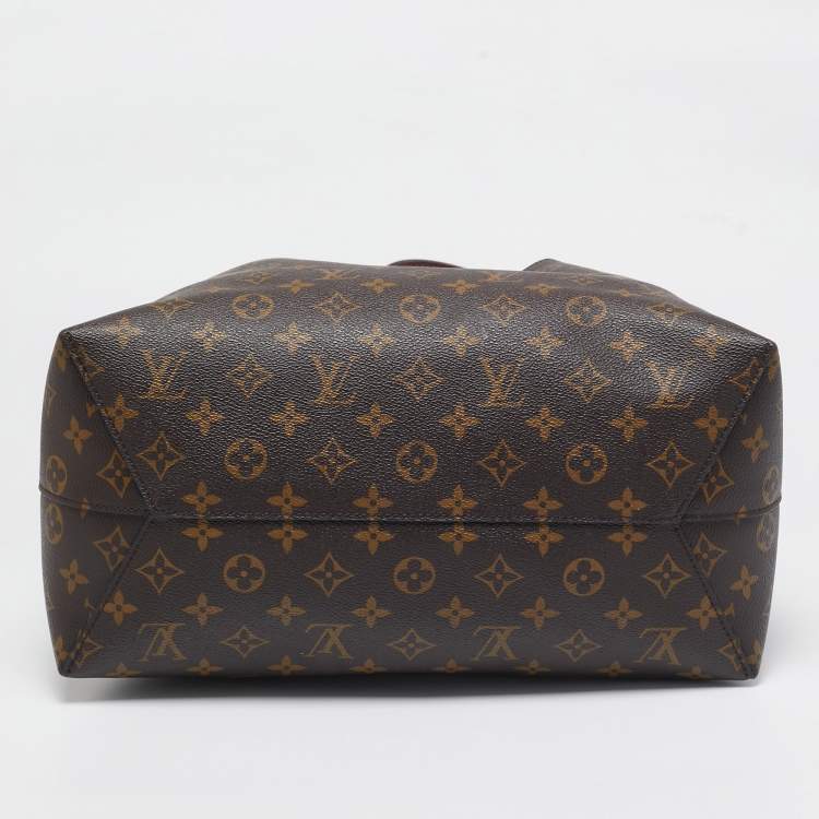 Pre Owned Louis Vuitton Bordeaux Monogram Canvas Flower Hobo Bag