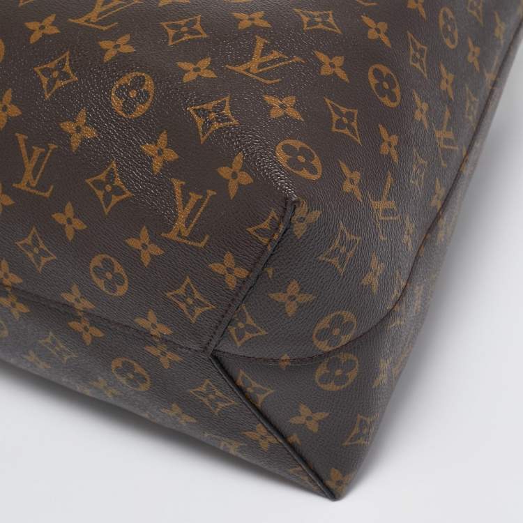 Pre Owned Louis Vuitton Bordeaux Monogram Canvas Flower Hobo Bag