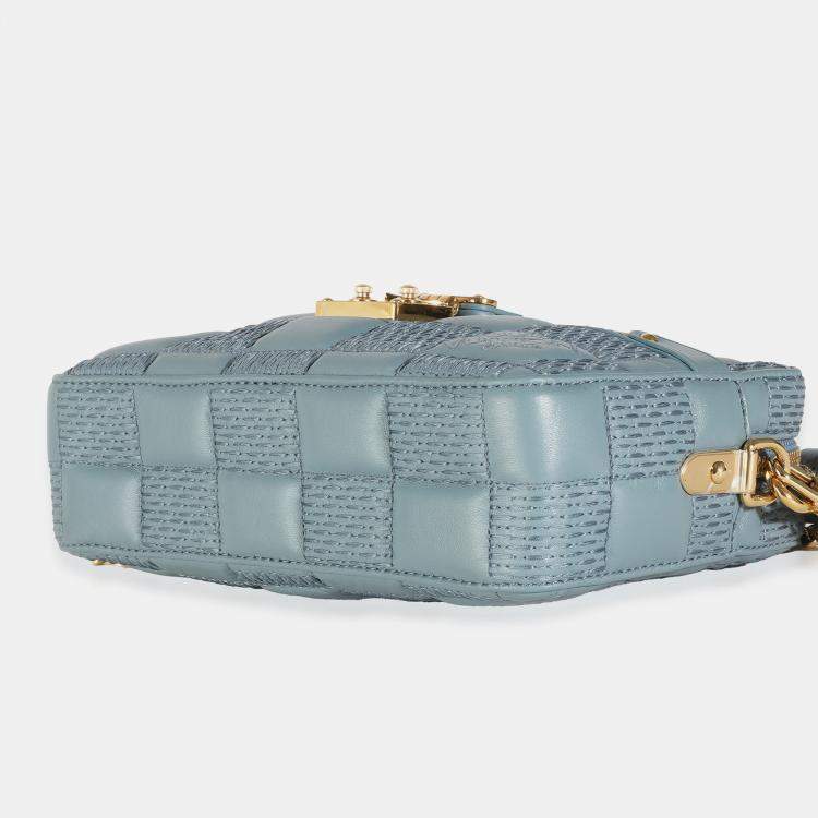Pre Owned Louis Vuitton Glacier Quilted Damier Lambskin Troca PM