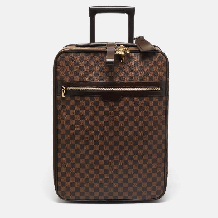 Pre Owned Louis Vuitton Damier Ebene Canvas Business Pegase 55 Luggage