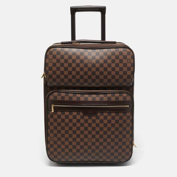 Pre Owned Louis Vuitton Damier Ebene Canvas Business Pegase Legere 55 Luggage