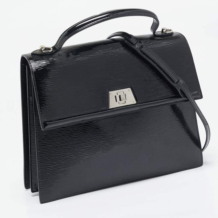 Pre Owned Louis Vuitton Black Electric Epi Leather Sevigne GM Bag
