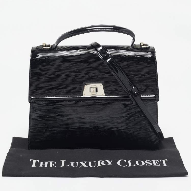 Pre Owned Louis Vuitton Black Electric Epi Leather Sevigne GM Bag