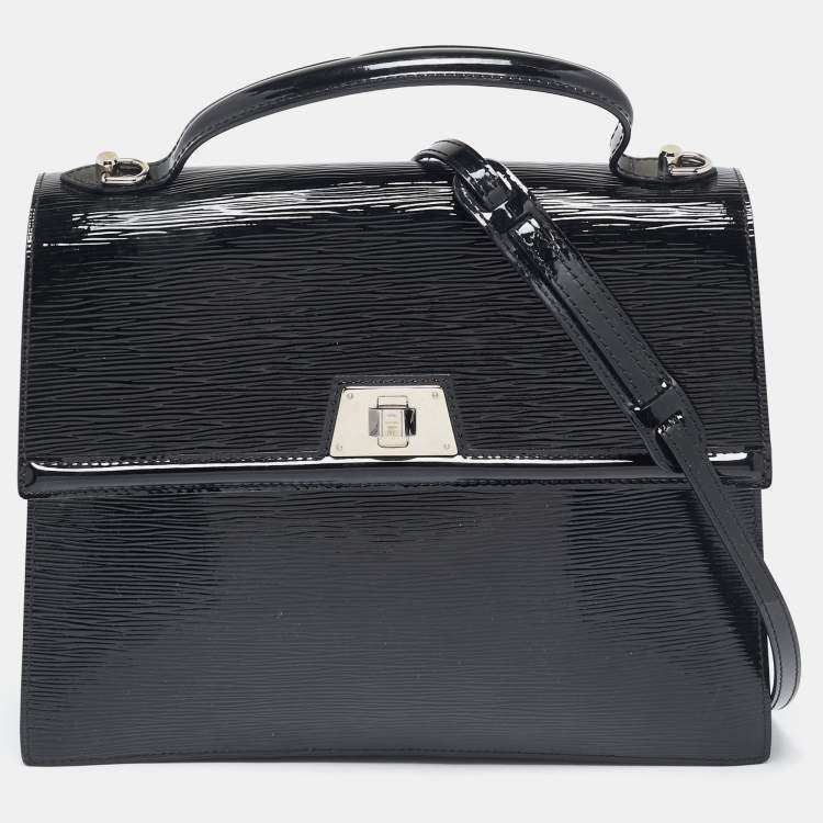 Pre Owned Louis Vuitton Black Electric Epi Leather Sevigne GM Bag
