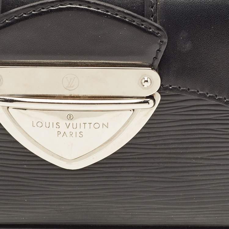 Pre Owned Louis Vuitton Black Epi Leather Montaigne Clutch Bag