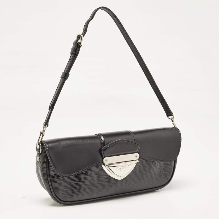 Pre Owned Louis Vuitton Black Epi Leather Montaigne Clutch Bag