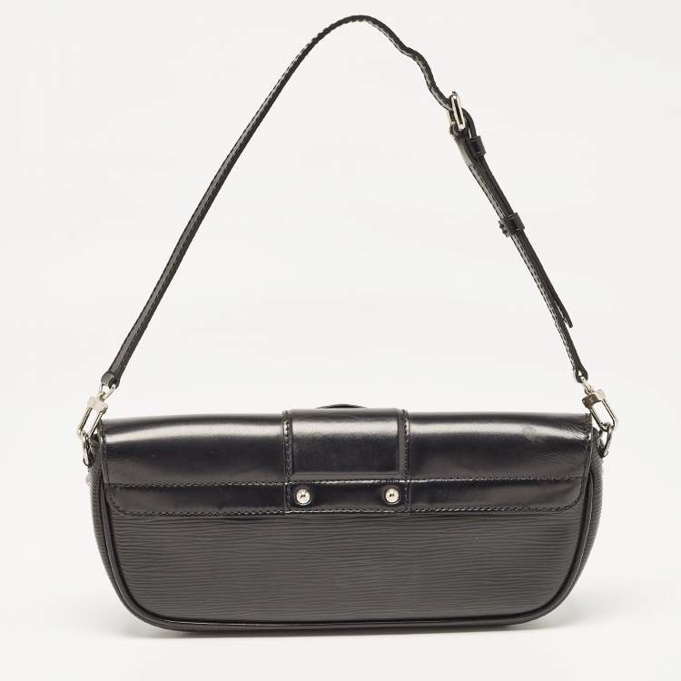 Pre Owned Louis Vuitton Black Epi Leather Montaigne Clutch Bag