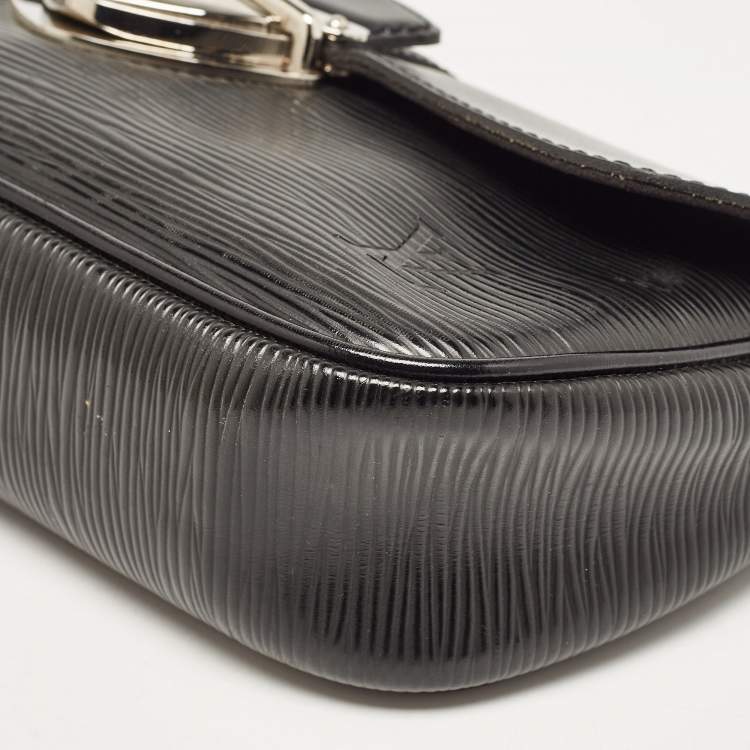 Pre Owned Louis Vuitton Black Epi Leather Montaigne Clutch Bag