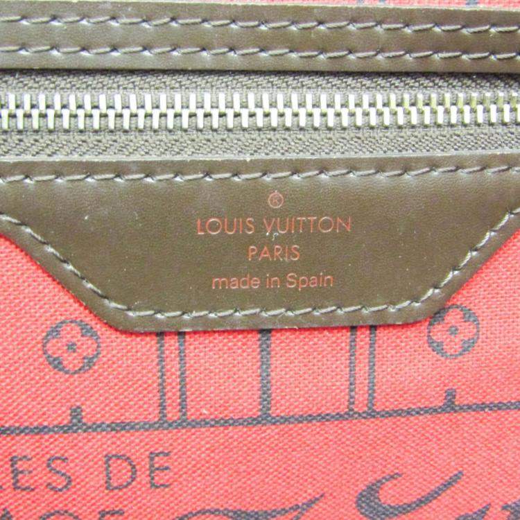 Pre Owned Louis Vuitton Damier Ebene Canvas Neverfull MM Tote Bag