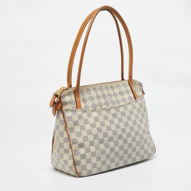 Pre Owned Louis Vuitton Damier Azur Canvas Figheri PM Bag