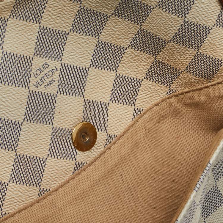Pre Owned Louis Vuitton Damier Azur Canvas Figheri PM Bag