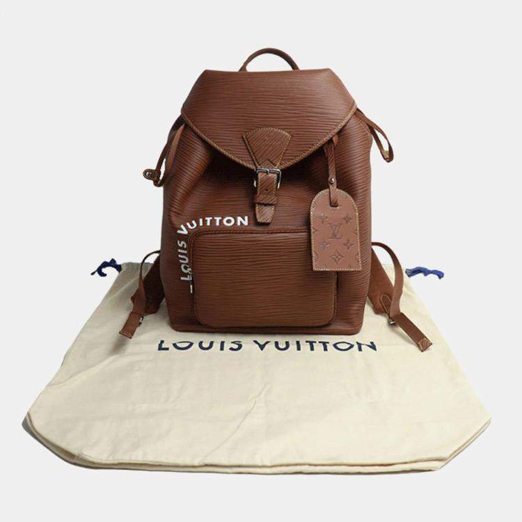 Pre Owned Louis Vuitton Brown Montsouris XL Backpack