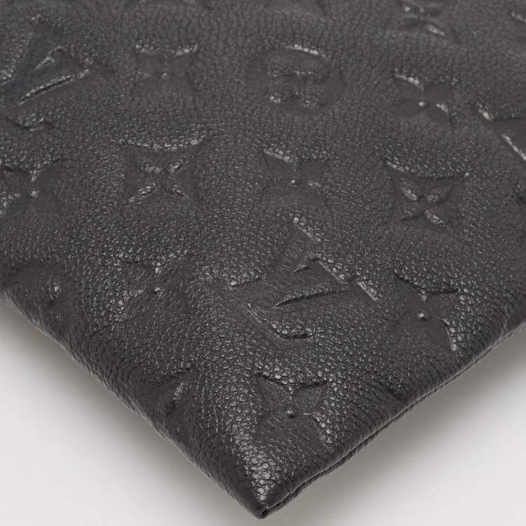 Pre Owned Louis Vuitton Black Monogram Empreinte Leather Daily Pouch