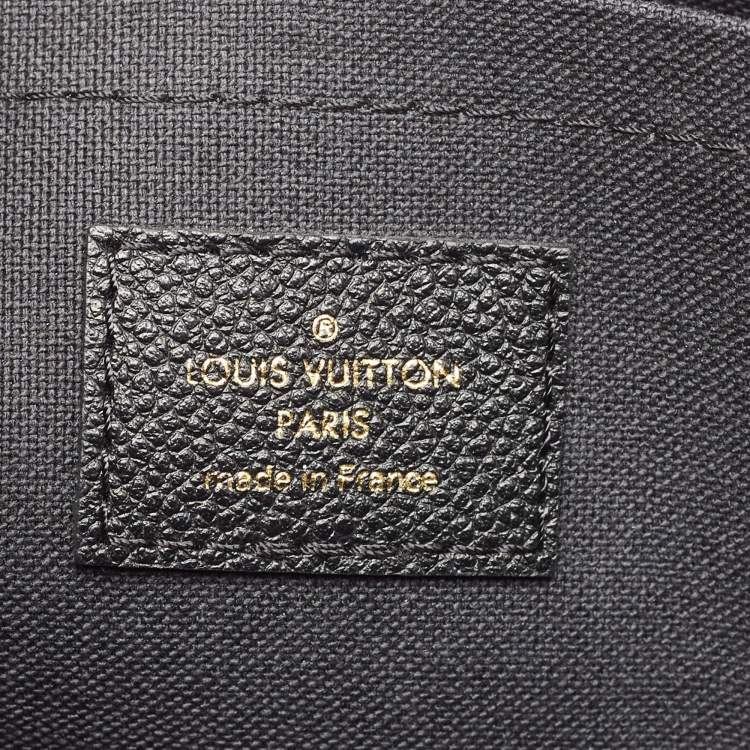 Pre Owned Louis Vuitton Black Monogram Empreinte Leather Daily Pouch