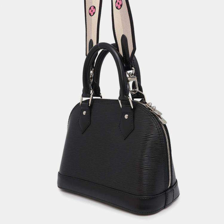 Pre Owned Louis Vuitton Noir Epi Leather Alma BB Bag