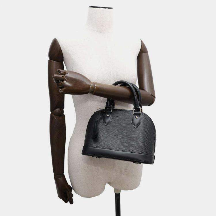 Pre Owned Louis Vuitton Noir Epi Leather Alma BB Bag