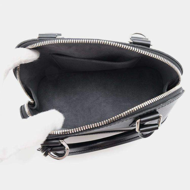 Pre Owned Louis Vuitton Noir Epi Leather Alma BB Bag