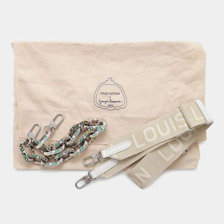 Pre Owned Louis Vuitton White Lambskin Coussin PM Bag
